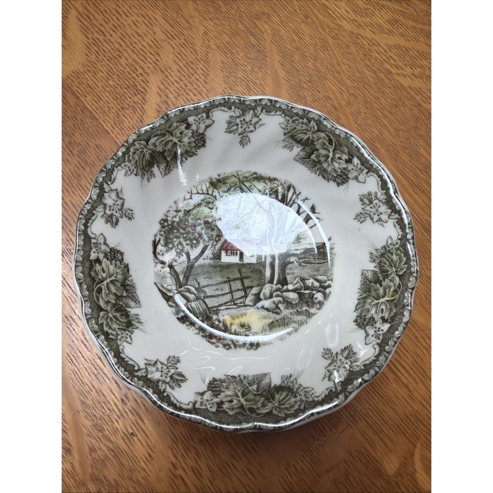 Set Of 3 Johnson Brothers Friendly Village The Stone Wall Dessert Fruit Bowl 5"
